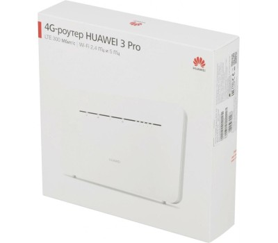 HUAWEI 51060HUX B535-232a Маршрутизатор 4G CPE 3 Wi-Fi 5 AC1300, LTE CAT7 300 Мбит/с, 4FF Nano-SIM card slot, 1* LAN/WAN port GE, 3* LAN ports GE, WHITE