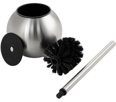 САНАКС - Ёрш для унитаза напольный, шарообразный, ЭКСКЛЮЗИВ, из нержавеющей стали МАТОВЫЙ 309