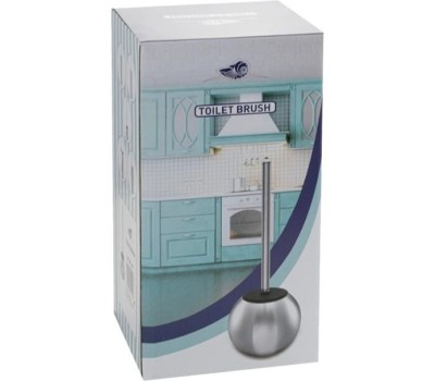 САНАКС - Ёрш для унитаза напольный, шарообразный, ЭКСКЛЮЗИВ, из нержавеющей стали МАТОВЫЙ 309