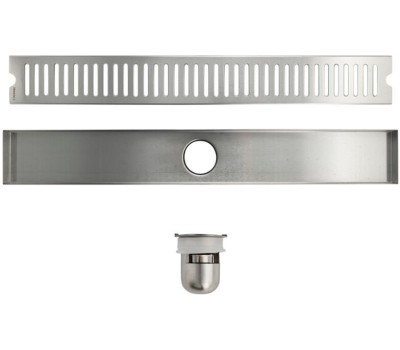 САНАКС - Трап душевой 600х80мм, вертикальный выпуск 50мм, с гидрозатвором, из нержавеющей стали марки SUS 304, цвет САТИН. 00053-60