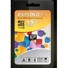 Карта памяти EXPLOYD MicroSDHC 32GB Class10 - б/а [EX0032GCSDHC10-W/A-AD]