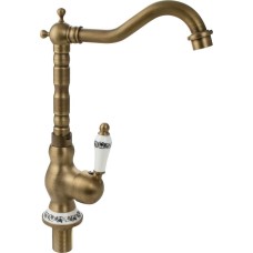 Смеситель для кухни BRIMIX 153 Смеситель для кухни , под БРОНЗУ , высокий гусак поворот на 360 градусов , шаровый