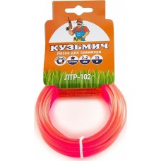 Леска КУЗЬМИЧ ЛТР-102 Леска для триммера 2 мм, 15 м (звезда)