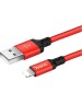 Дата-кабель HOCO (6957531062899) X14 USB (m) - 8 Pin (m) 2.0m - красный/черный