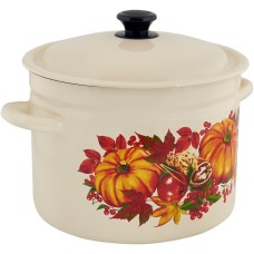 Кастрюля КМЗ 41804-162/6 эмал цил 5,0л с рис
