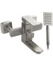 Смеситель МАГНУС 9226 Смеситель для ванны, короткий излив, шаровый, квадратный корпус, из нержавеющей стали марки 304, цвет САТИН