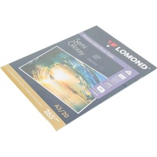 LOMOND Фотобумага A3, для струйной печати, 20л, 265г/м2, белый, покрытие полуглянцевое /полуглянцевое [1106302]