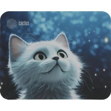 Коврик CACTUS Коврик для мыши White Cat ткань, 220х180х2мм [cs-mpc-p06xs]
