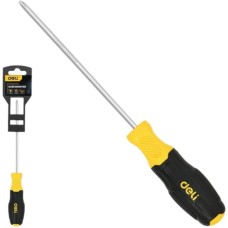 DELI Крестовая отвертка DL638250N PH3x250мм сталь Cr-V, двухкомпонентная прорезиненная рукоять