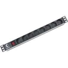 CABEUS Блок распределения питания PDU-8P, горизонт.размещ., SchukoХ8, Тип вход. тока 10A, 2м
