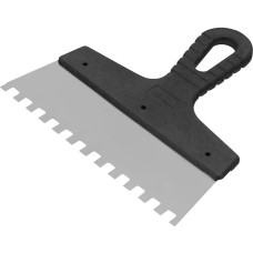 СИБРТЕХ Шпатель из нержавеющей стали, 200 мм, зуб 8 х 8 мм, пластмассовая ручка 85473