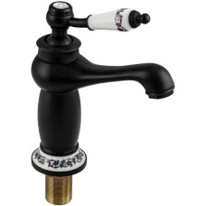 BRIMIX - Смеситель для раковины, корпус черного цвета с белыми вставками, шаровый, пластик АБС 1701