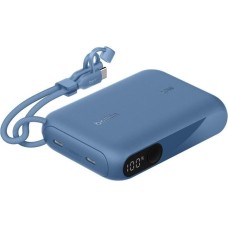 BELKIN Внешний аккумулятор BoostСharge Power Bank 10000mAh 2*USB-C 20W с цифровым дисплеем. Цвет: синий