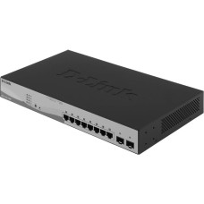 D-LINK Коммутатор DGS-1210-10MP/FL (L2) 8x1Гбит/с 2SFP 8PoE+ 130W управляемый