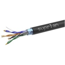 SUPRLAN Кабель сетевой информационный Premium 01-1010-4 кат.5E FTP 4 пары 24AWG PE внешний 305м серый