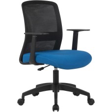 CACTUS Кресло CS-MC333-BKBL черный сиденье темно-синий сетка/ткань низк.спин. крестов. пластик пластик черный