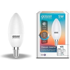 GAUSS Умная лампа IoT Smart Home E14 5Вт 470lm Wi-Fi (упак.:1шт) (1110112)