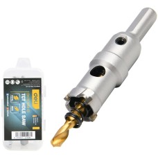 DELI Коронка по металлу твердосплавная с центрирующим сверлом DH-TCT019-E1 диаметр 19мм, шестигранный хвостовик