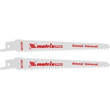MATRIX Полотна универсальные для сабельной пилы S611DF 125/4.3 мм, Bimetal, 2 шт, Pro 782004