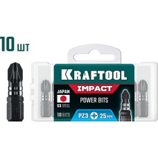 KRAFTOOL Impact PZ 3, 25 мм, 10 шт, ударные биты (26193-3-25-S10)