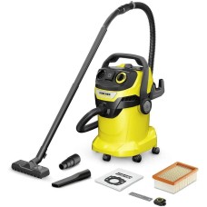 KARCHER Строительный пылесос WD 5 Control P 25/5/22 1200Вт (уборка: сухая/влажная/выдув/сбор воды) желтый