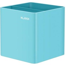 DELI Подставка ENS011blue Nusign 2отд. для письменных принадлежностей 84х84х86мм синий пластик