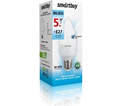 Светодиодная лампа SMARTBUY (SBL-C37-05-40K-E27) 5W/4000/E27