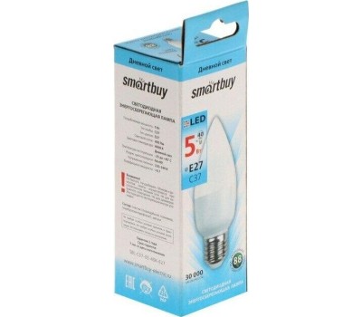 Светодиодная лампа SMARTBUY (SBL-C37-05-40K-E27) 5W/4000/E27