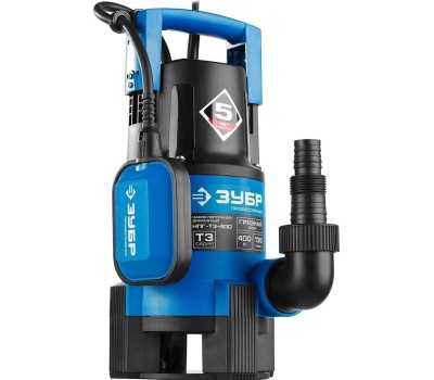 Дренажный насос ЗУБР НПГ-Т3-400 Насос погружной дренажный для грязной воды