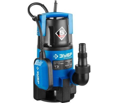 Дренажный насос ЗУБР НПГ-Т3-400 Насос погружной дренажный для грязной воды