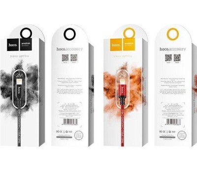 Дата-кабель HOCO (6957531062899) X14 USB (m) - 8 Pin (m) 2.0m - красный/черный