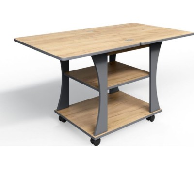 Стол журнальный БИТЕЛ СЖ-2 ДУБ ЗОЛОТОЙ КРАФТ/СЕРЫЙ ГРАФИТ