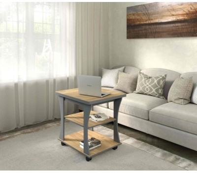 Стол журнальный БИТЕЛ СЖ-2 ДУБ ЗОЛОТОЙ КРАФТ/СЕРЫЙ ГРАФИТ