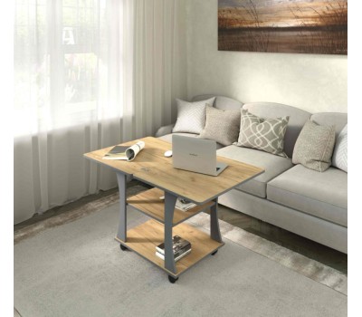 Стол журнальный БИТЕЛ СЖ-2 ДУБ ЗОЛОТОЙ КРАФТ/СЕРЫЙ ГРАФИТ