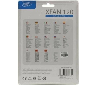 DEEPCOOL Вентилятор XFAN 120 120x120mm 3-pin 4-pin (Molex)24dB 180gr Ret