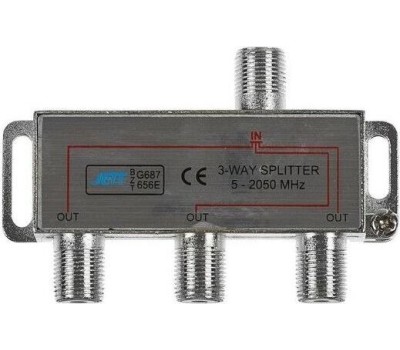 Сплиттер СИГНАЛ (6450) Сплиттер 3-WAY 5-2050МГц, с проходом по питанию
