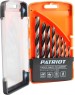 Набор сверел PATRIOT 815010103 по дереву спиральные W-образная заточка 3, 4, 5, 6, 7, 8, 9, 10 мм Набор сверел