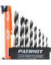 Набор сверел PATRIOT 815010103 по дереву спиральные W-образная заточка 3, 4, 5, 6, 7, 8, 9, 10 мм Набор сверел