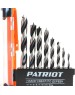 Набор сверел PATRIOT 815010103 по дереву спиральные W-образная заточка 3, 4, 5, 6, 7, 8, 9, 10 мм Набор сверел