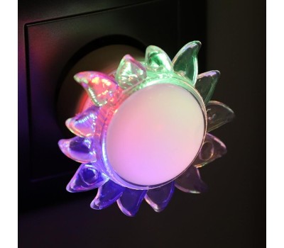 Ночник CAMELION (15375) NL-257 солнце RGB (LED ночник с выкл, 220V)