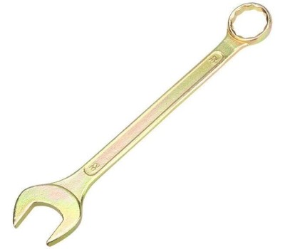 Ключ гаечный REXANT (12-5818-2) Ключ комбинированный 32мм, желтый цинк