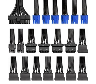 Блок питания EXEGATE EX292336RUS Блок питания 750W 750PPX (ATX, APFC, КПД 80% (80 PLUS), 14cm fan, 20+4pin, 2x(4+4)pin, 6xPCI-E, 10xSATA, 4xIDE, Cable Management,