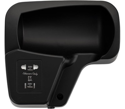 Аксессуары для ванной комнаты и туалета GFMARK 6813 Фен для волос в ванную комнату с боковым креплением, с розеткой, 1200W, черного цвета