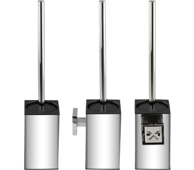 Аксессуары для ванной комнаты и туалета САНАКС 80175 Ерш для унитаза квадратный, настенный, АНТИВАНДАЛЬНЫЙ, из нержавеющей стали марки SUS 304, цвет ХРОМ