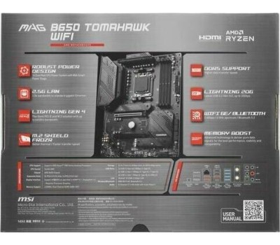 Материнская плата MSI Материнская плата AMD B650 SAM5 ATX MAG B650 TOMAHAWK WIFI