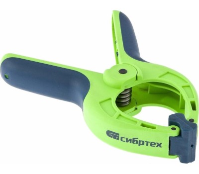 Струбцина СИБРТЕХ Струбцина клещеобразная 2-3/4, пластиковый корпус, двухкомпонентные рукоятки, усиленная пружина, 70 мм 20786