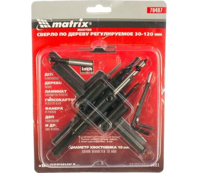 Сверло MATRIX Сверло по дереву регулируемое 
