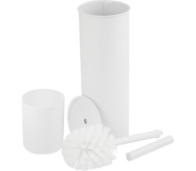 САНАКС - Ёрш для унитаза напольный, БЕЛЫЙ, эмаль, из нержавеющей стали 2315