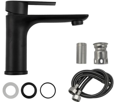 МАГНУС - Смеситель на раковину, литой корпус ЧЁРНЫЙ, из нержавеющей стали марки 304 9448