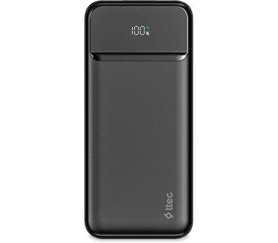 TTEC Внешний аккумулятор ReCharger LCD 10000mAh PD 2*USB-A&USB-C 20W Powerbank. Цвет: черный